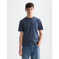 Picture of SCOTCH&SODA MEN'S MICRO-PRINTED REGULAR-FIT T-SHIRT IN NAVY 4
