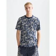 Picture of SCOTCH&SODA MEN'S PRINTED REGULAR FIT T-SHIRT IN NAVY 4
