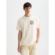 Picture of SCOTCH&SODA MEN'S FRONT AND BACK ARTWORK RELAXED-FIT T-SHIRT IN LIGHT BEIGE 4