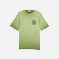 Picture of SCOTCH&SODA MEN'S EMBROIDERED ARTWORK RELAXED-FIT GARMENT-DYED T-SHIRT IN GREEN 1