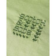 Picture of SCOTCH&SODA MEN'S EMBROIDERED ARTWORK RELAXED-FIT GARMENT-DYED T-SHIRT IN GREEN 3