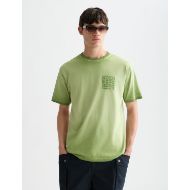 Picture of SCOTCH&SODA MEN'S EMBROIDERED ARTWORK RELAXED-FIT GARMENT-DYED T-SHIRT IN GREEN 4