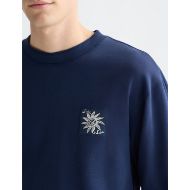 Picture of SCOTCH&SODA MEN'S BACK ARTWORK RELAXED-FIT LONG-SLEEVED T-SHIRT IN NAVY 6