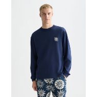 Picture of SCOTCH&SODA MEN'S BACK ARTWORK RELAXED-FIT LONG-SLEEVED T-SHIRT IN NAVY 4