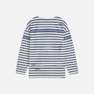 Picture of SCOTCH&SODA MEN'S BASQUIAT BRETON STRIPED LONGSLEEVED T-SHIRT IN NAVY 2