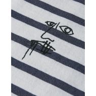 Picture of SCOTCH&SODA MEN'S BASQUIAT BRETON STRIPED LONGSLEEVED T-SHIRT IN NAVY 3
