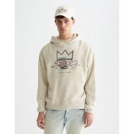 Picture of SCOTCH&SODA MEN'S BASQUIAT WASHED ARTWORK RELAXED-FIT HOODIE IN LIGHT PASTEL GREY 4