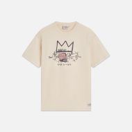 Picture of SCOTCH&SODA MEN'S BASQUIAT ARTWORK RELAXED-FIT T-SHIRT IN LIGHT BEIGE 1