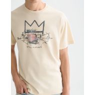Picture of SCOTCH&SODA MEN'S BASQUIAT ARTWORK RELAXED-FIT T-SHIRT IN LIGHT BEIGE 6