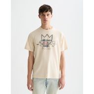 Picture of SCOTCH&SODA MEN'S BASQUIAT ARTWORK RELAXED-FIT T-SHIRT IN LIGHT BEIGE 4