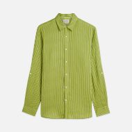 Picture of SCOTCH&SODA MEN'S LINEN STRIPED REGULAR FIT SHIRT IN GREEN 1