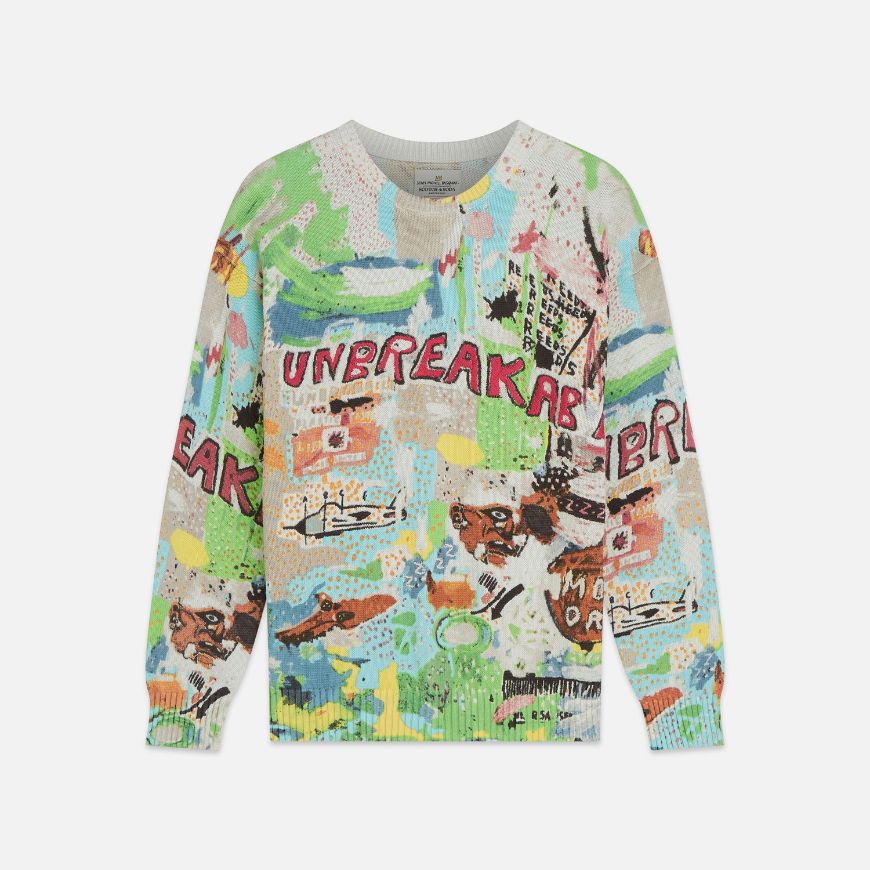Снимка на SCOTCH&SODA МЪЖКИ ПУЛОВЕР BASQUIAT PRINTED LOOSE FIT В КОМБИНАЦИЯ