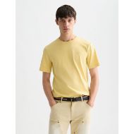 Picture of SCOTCH&SODA MEN'S SEASONAL CORE CHEST LOGO REGULAR FIT T-SHIRT IN MEDIUM YELLOW 4