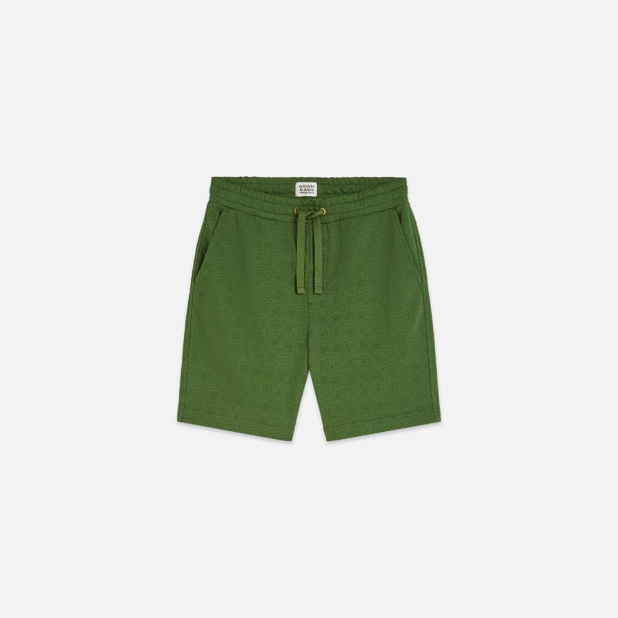 Picture of SCOTCH&SODA MEN'S JACQUARD REGULAR FIT SHORTS IN GREEN