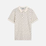 Picture of SCOTCH&SODA MEN'S MICROPRINTED REGULAR FIT POLO IN LIGHT BEIGE 1