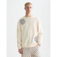 Picture of SCOTCH&SODA MEN'S EMBROIDERED RELAXED-FIT SWEATSHIRT IN LIGHT BEIGE 4