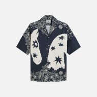 Picture of SCOTCH&SODA MEN'S PRINTED LYOCELL RELAXED-FIT SHORT-SLEEVED SHIRT IN NAVY 1