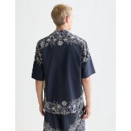 Picture of SCOTCH&SODA MEN'S PRINTED LYOCELL RELAXED-FIT SHORT-SLEEVED SHIRT IN NAVY 5