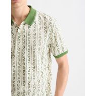 Picture of SCOTCH&SODA MEN'S MICROPRINTED REGULAR FIT POLO IN MEDIUM BEIGE 6