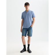 Picture of SCOTCH&SODA MEN'S SEASONAL CORE PIQUE CHEST LOGO POLO IN BLUE 7