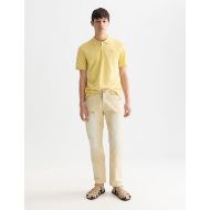 Picture of SCOTCH&SODA MEN'S SEASONAL CORE PIQUE CHEST LOGO POLO IN MEDIUM YELLOW 7