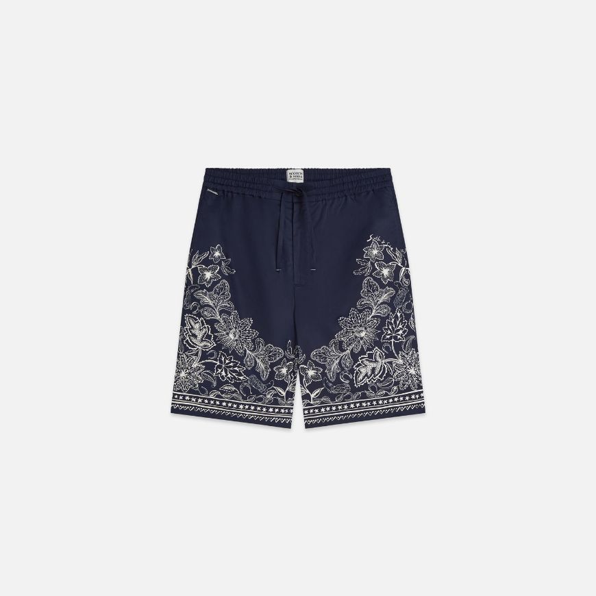 Снимка на SCOTCH&SODA МЪЖКИ БЕРМУДИ PRINTED COTTON LYOCELL WIDE FIT В NAVY