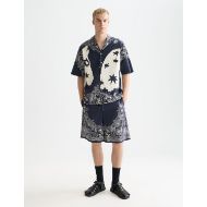 Снимка на SCOTCH&SODA МЪЖКИ БЕРМУДИ PRINTED COTTON LYOCELL WIDE FIT В NAVY 7