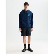 Picture of SCOTCH&SODA MEN'S FRONT AND BACK ARTWORK LOOSE FIT HOODIE IN NAVY 7