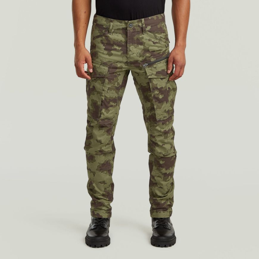 Picture of G-STAR MEN'S ROVIC ZIP 3D REGULAR TAPERED PANTS IN FOUR LEAF CLOVER CLOUD CAMO