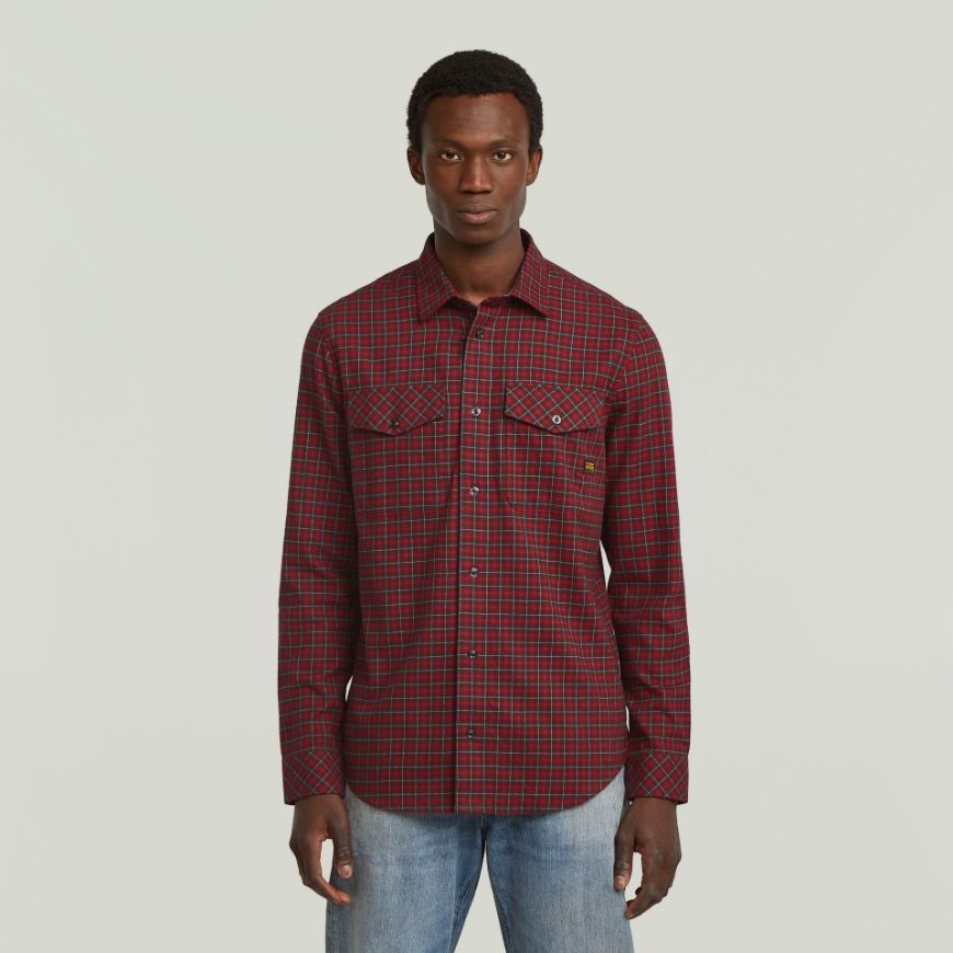 Picture of G-STAR MEN'S MARINE SLIM SHIRT IN BARON CHIBI CHECK