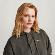 Picture of G-STAR WOMEN'S GRAPHIC CORE HOODED SWEATER IN ASFALT 4