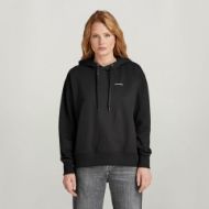 Picture of G-STAR WOMEN'S GRAPHIC CORE HOODED SWEATER IN DK BLACK 1