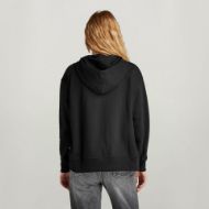 Picture of G-STAR WOMEN'S GRAPHIC CORE HOODED SWEATER IN DK BLACK 3
