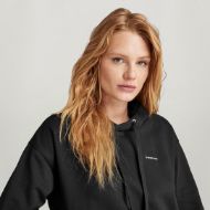 Picture of G-STAR WOMEN'S GRAPHIC CORE HOODED SWEATER IN DK BLACK 4