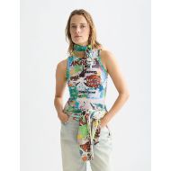 Снимка на SCOTCH&SODA ДАМСКИ ТОП BASQUIAT ALL OVER PRINTED RIB RACER TANK В КОМБИНАЦИЯ 4