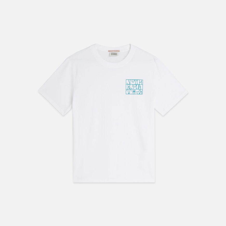 Снимка на SCOTCH&SODA ДАМСКА БЛУЗА SMALL ARTWORK REGULAR-FIT В БЯЛО