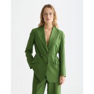Снимка на SCOTCH&SODA ДАМСКО САКО LINEN BLEND BLAZER WITH CHARM BELT В ЗЕЛЕНО 4