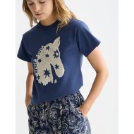 Снимка на SCOTCH&SODA ДАМСКА БЛУЗА WITH FRONT ARTWORK В ТЪМНОСИНЬО 6