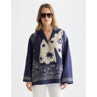 Снимка на SCOTCH&SODA ДАМСКА РИЗА PRINTED RELAXED FIT В ТЪМНОСИНЬО 4