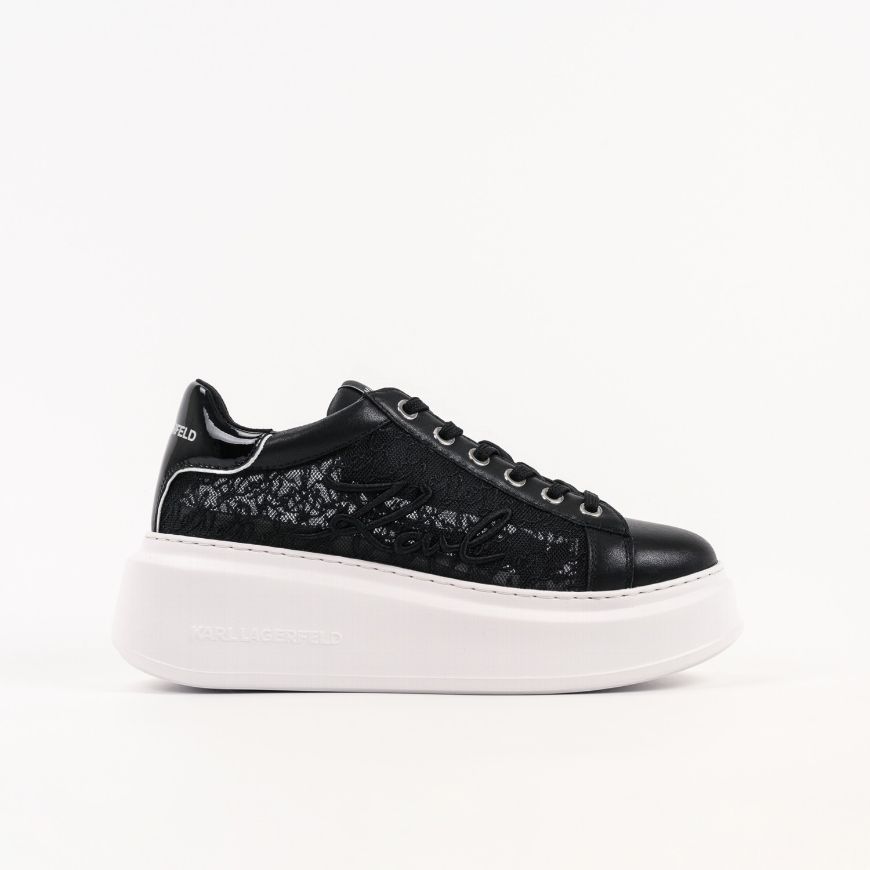 Picture of KARL LAGERFELD WOMEN'S ANAKAPRI SCRIPT LACE SIGNIA IN BLACK