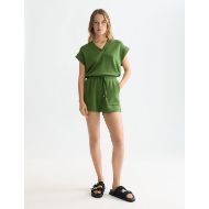 Снимка на SCOTCH&SODA ДАМСКИ СУИТШЪРТ TENCEL V-NECK SHORTSLEEVED В ЗЕЛЕНО 7