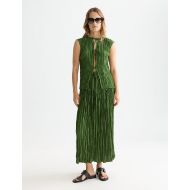 Picture of SCOTCH&SODA WOMEN'S MICRO PLEAT SKIRT IN GREEN 7