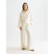 Снимка на SCOTCH&SODA ДАМСКИ ПАНТАЛОН ELENI - JAQUARD HIGH RISE WIDE LEG PYJAMA В БЕЖОВО 7