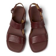 Picture of CAMPER WOMEN'S DANA FLAT SANDAL IN BURGUNDY 3