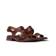 Picture of CAMPER WOMEN'S DANA FLAT SANDAL IN BURGUNDY 2