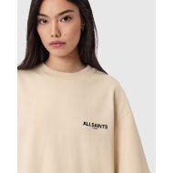 Picture of ALLSAINTS WOMEN'S HALIS AMELIE T-SHIRT IN SANDY WHITE 4