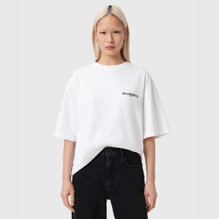 Picture of ALLSAINTS WOMEN'S SWOOP AMELIE T-SHIRT IN OPTIC WHITE
