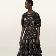 Picture of ALLSAINTS WOMEN'S PEONY TOP IN VINE BLACK 3