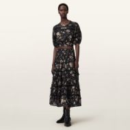 Picture of ALLSAINTS WOMEN'S PEONY TOP IN VINE BLACK 4