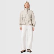 Picture of ALLSAINTS WOMEN'S FLOR LEATHER JACKET IN OFF WHITE 6